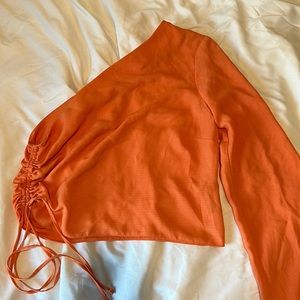 NEW W/TAG ASOS orange one shoulder top